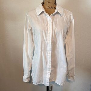 Long Tall Sally White Long Sleeve Collared Button Up Shirt